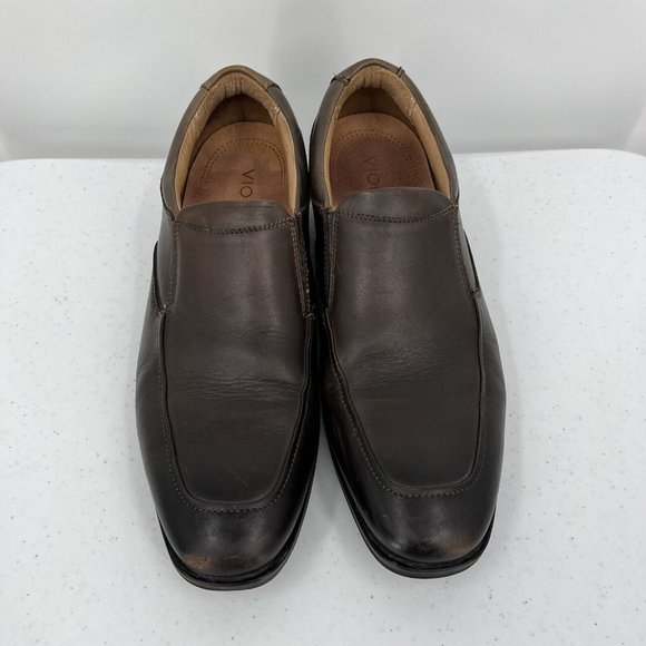 Vionic Sullivan Shoes Men\'s Loafer Slip On Size 11.5 US Brown Leather